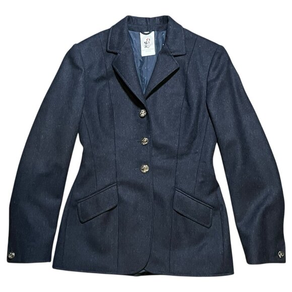 Kentucky Wool Riding Jacket Black Equestrian Women’s Show Hunt Coat VTG Size 34 - Picture 1 of 14